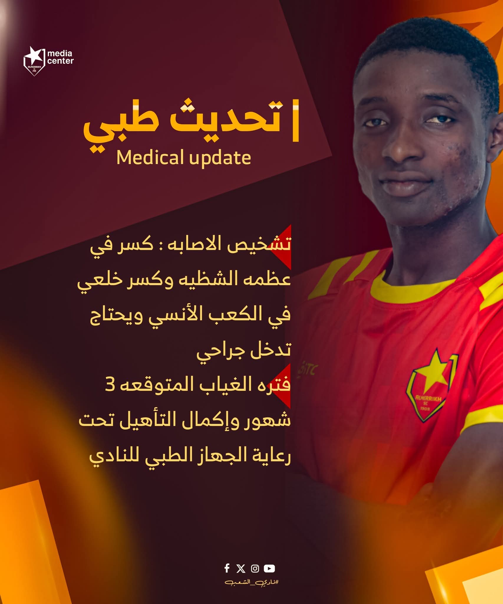 إصابة قباني.. توقف ماكينة أهداف المريخ 2 إصابة قباني.. توقف ماكينة أهداف المريخ