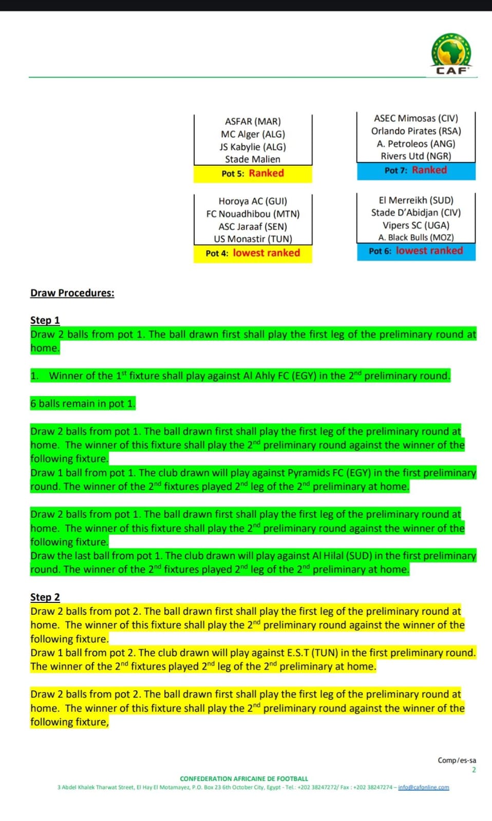 مسار المريخ يجنبه المواجهات العربية