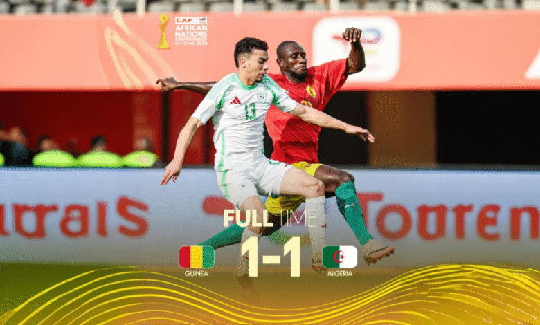 تعادل متأخر ينقذ الجزائر من فخ غينيا