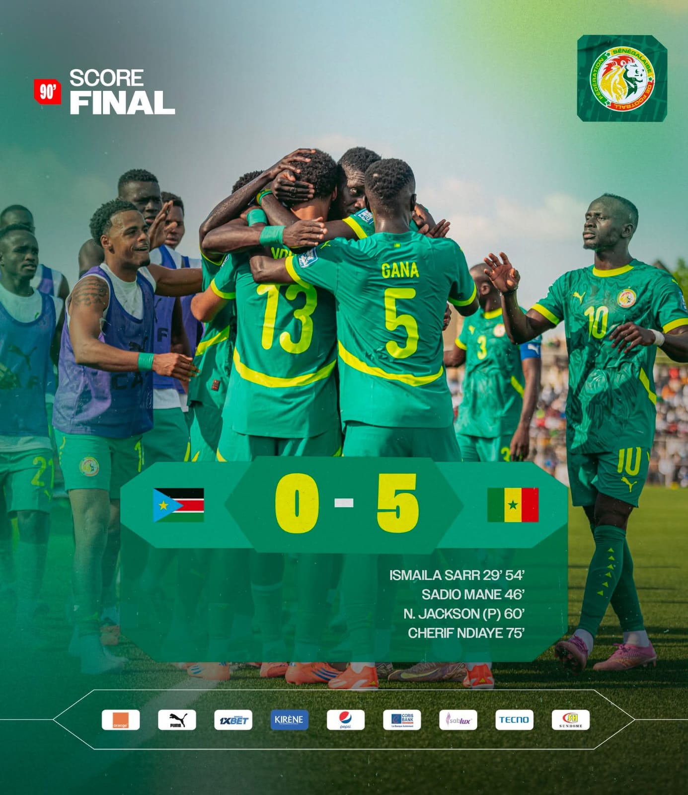 الصحافة السنغالية تشيد بـ"عرض القوة" بعد اكتساح جنوب السودان بخماسية 2 الصحافة السنغالية تشيد بـ"عرض القوة" بعد اكتساح جنوب السودان بخماسية