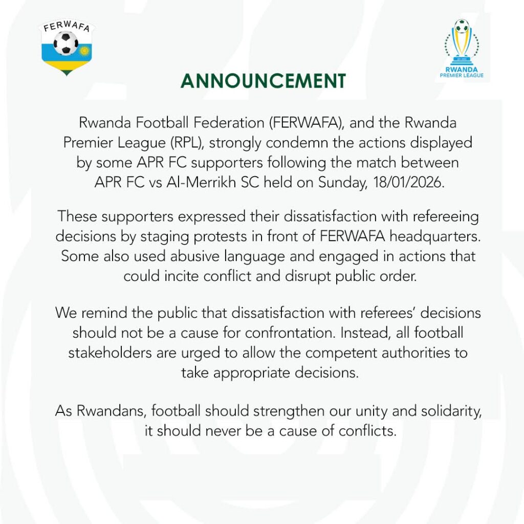 الاتحاد الرواندي يصدر بيانًا بشأن أحداث مباراة المريخ والجيش 2 IMG 20260119 WA0017