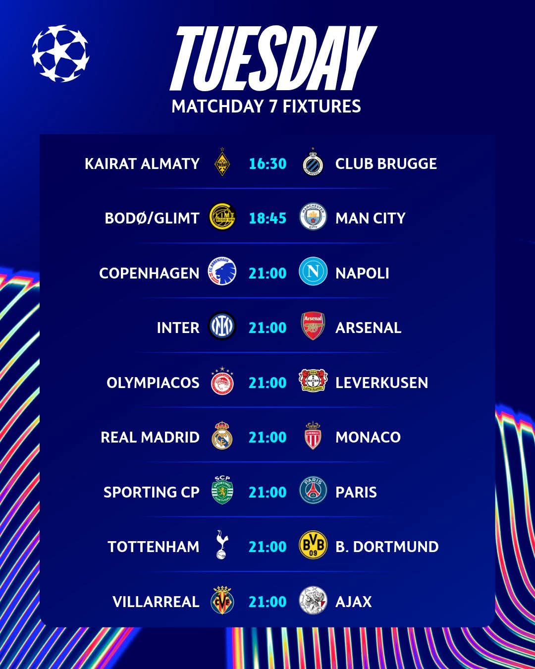 دوري الأبطال يعود للواجهة وقمة أرسنال وإنتر الأبرز