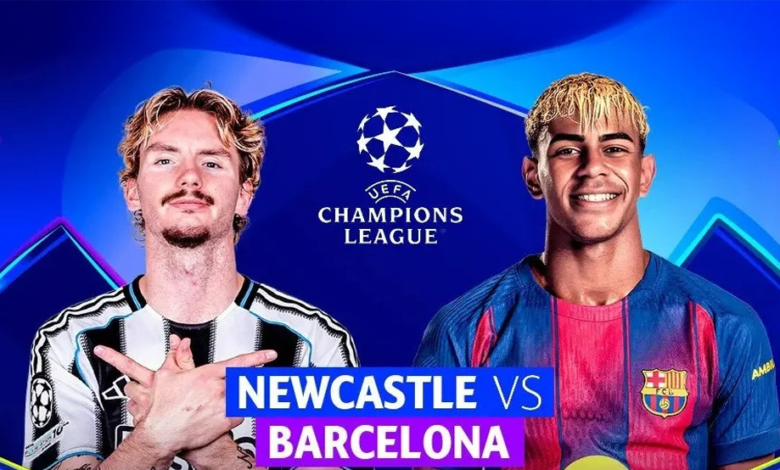 مواجهة نيوكاسل وبرشلونة تتصدر رباعية ثمن نهائي الأبطال